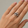 Silver ring with rose quartz