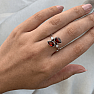 Silver ring with garnet