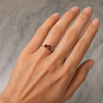 Silver ring with garnet