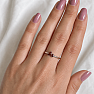 Silver ring with garnet