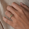 Silver ring with olivine