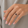 Silver ring with onyx