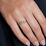 Silver ring with olivine