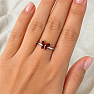 Silver ring with garnet