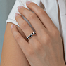 Silver ring with onyx