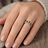 Silver ring with garnet