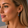 Silver dangle earrings with labradorite