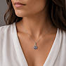 Silver pendant with labradorite Flower