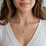 Silver pendant with green amethyst - prasiolite Flower