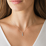 Silver pendant with rose quartz