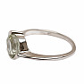 Silver ring with green amethyst