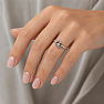 Silver ring with green amethyst