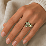 Silver ring with green amethyst