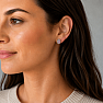 Silver earrings with rose quartz