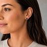 Silver earrings with amethyst