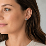 Silver earrings with labradorite