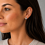 Silver earrings with moonstone