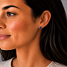 Silver stud earrings with Lapis Lazuli