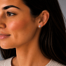Silver stud earrings with Ethiopian opal