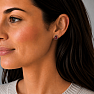 Silver earrings with garnet stones