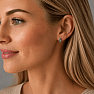 Silver stud earrings with mystical topaz