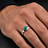 Men's silver ring with amethyst