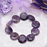 Amethyst disc bracelet 2 cm