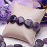 Amethyst disc bracelet 2 cm