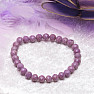 Lepidolite bracelet made of cut beads 6 mm