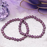 Lepidolite bracelet made of cut beads 6 mm