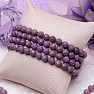 Lepidolite bracelet made of cut beads 6 mm