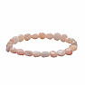 Pink opal cut bead bracelet 8 mm