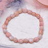 Pink opal cut bead bracelet 8 mm