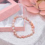 Pink opal cut bead bracelet 8 mm