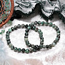 Emerald bracelet made of cut beads 6 mm