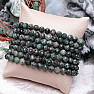 Emerald bracelet made of cut beads 6 mm