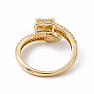 Women's gold-plated ring cubic zirconia Drop