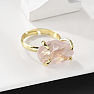 Ring for a witch Raw rose quartz