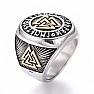 Men's steel ring Valknut