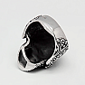 Men's steel ring Floral calavera