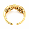 Women's gold-plated cubic zirconia ring Bow