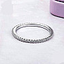 Silver rhodium-plated Circle ring