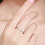 Silver rhodium-plated Circle ring
