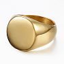 Men's steel ring Golden Seal