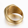 Men's steel ring Golden Seal