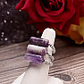 Amethyst roller ring elastic with hematite