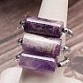Amethyst roller ring elastic with hematite