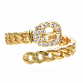 Women's gold-plated cubic zirconia ring Belt
