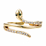 Gold-plated Snake ring for a witch