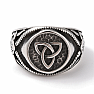 Men's steel ring Triquetra seal